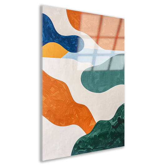 Kleurrijk abstract schilderij met patronen acrylglas