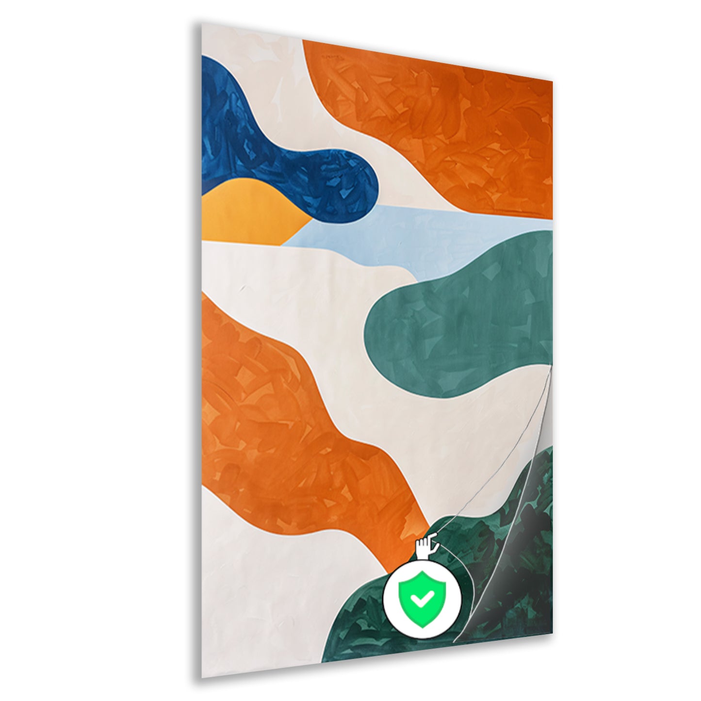 Kleurrijk abstract schilderij met patronen poster