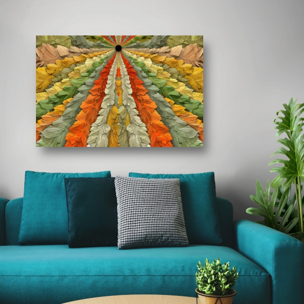 Bladerenparaplu voor natuurlijke beschutting canvas