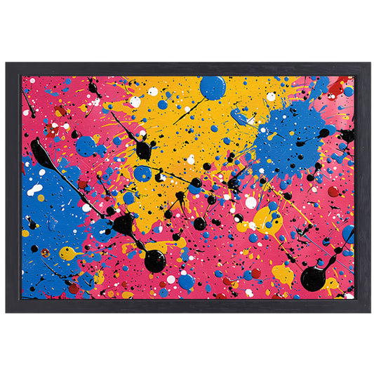 Abstract Kleurencompositie canvas met baklijst