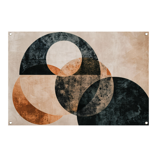 Monochroom minimalistisch abstract ontwerp tuinposter