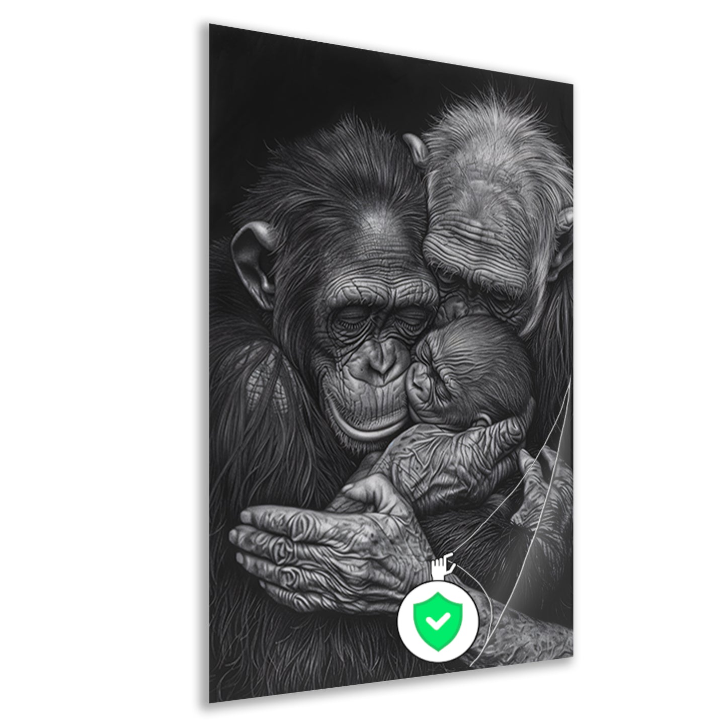 Tedere Familie Momenten Bij Apen poster