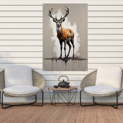 Abstract Hert in Moderne Drip Schilderstijl tuinposter
