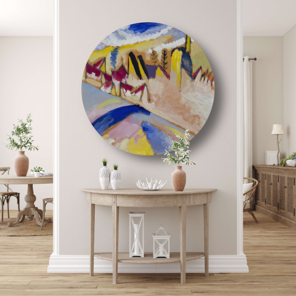 Winter nr. II-studie - Wassily Kandinsky aluminium muurcirkel