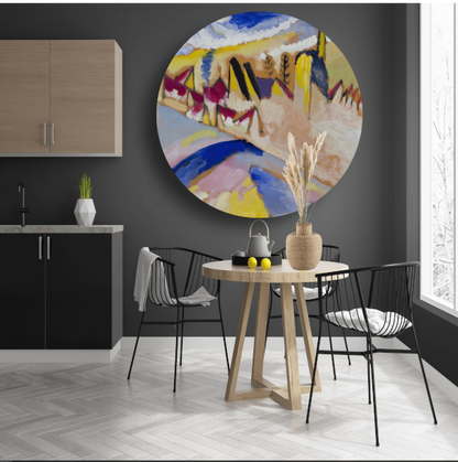 Winter nr. II-studie - Wassily Kandinsky aluminium muurcirkel