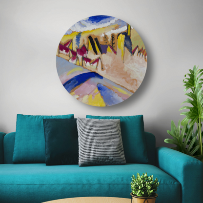 Winter nr. II-studie - Wassily Kandinsky aluminium muurcirkel