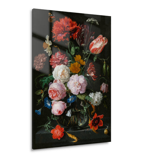 Stilleven met bloemen in een glazen vaas - Jan Davidsz. de Heem Acrylglas