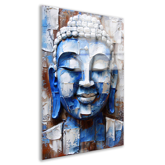 Moderne abstracte boeddha schilderij met kleuren acrylglas