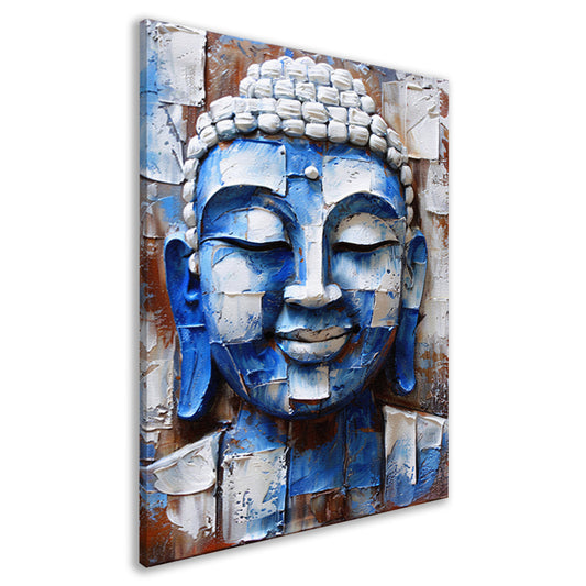 Moderne abstracte boeddha schilderij met kleuren canvas