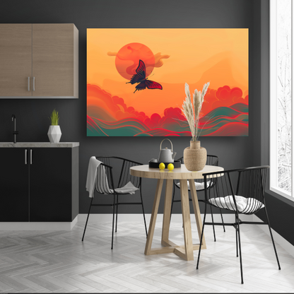Abstracte lijnencompositie poster