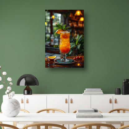 Verfrissende Cocktail met Oranje en Munt poster