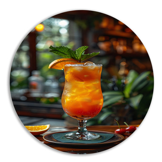 Verfrissende Cocktail met Oranje en Munt forex muurcirkel