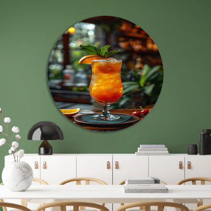 Verfrissende Cocktail met Oranje en Munt forex muurcirkel
