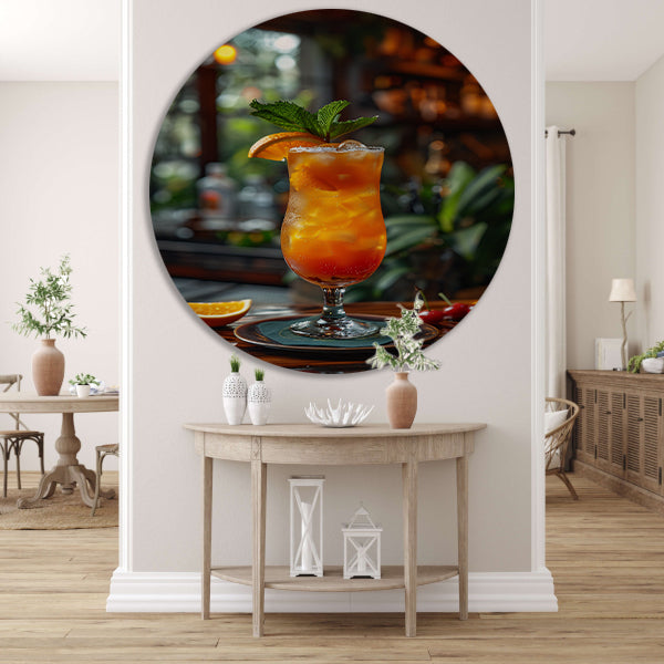 Verfrissende Cocktail met Oranje en Munt forex muurcirkel