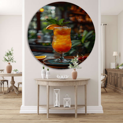Verfrissende Cocktail met Oranje en Munt forex muurcirkel
