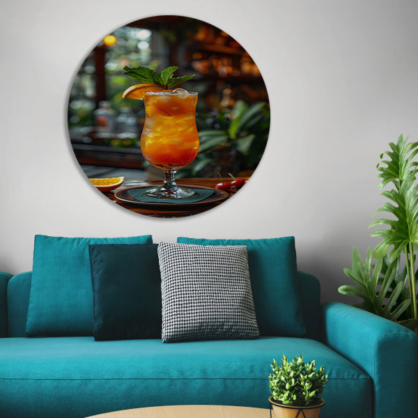 Verfrissende Cocktail met Oranje en Munt forex muurcirkel