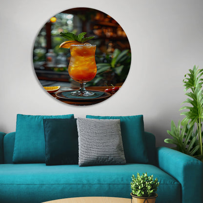 Verfrissende Cocktail met Oranje en Munt forex muurcirkel