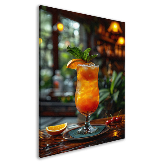 Verfrissende Cocktail met Oranje en Munt canvas