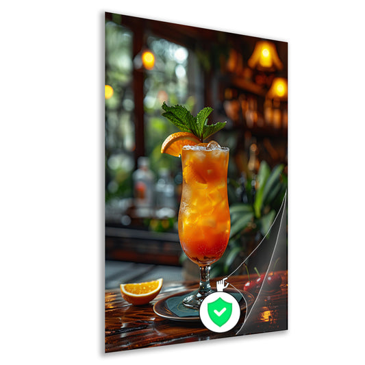 Verfrissende Cocktail met Oranje en Munt poster