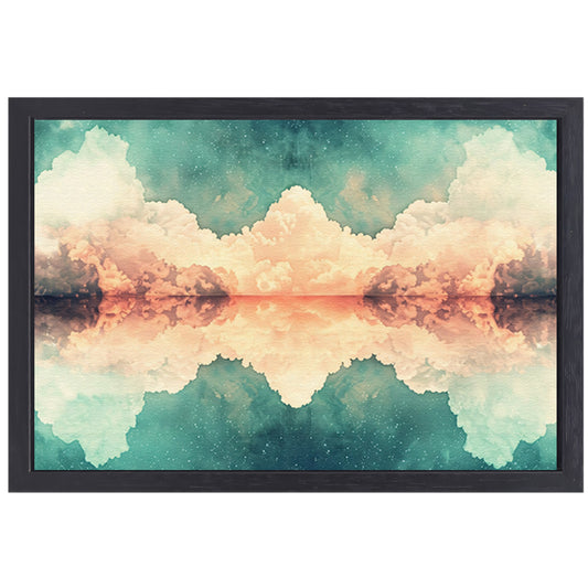 Compositie in Lijnen en Kleuren canvas met baklijst
