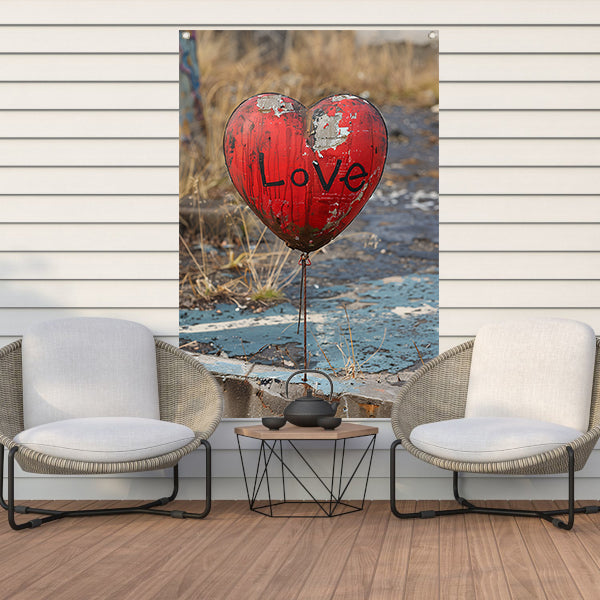Hart met Liefde tuinposter