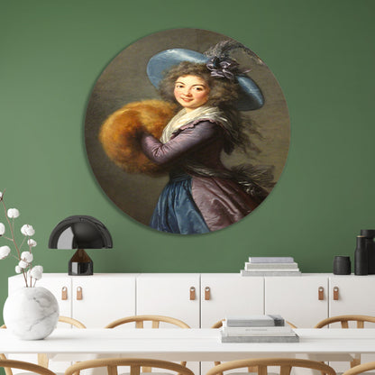 Portret van mevrouw Molé-Reymond - Élisabeth Louise Vigée Le Brun aluminium muurcirkel