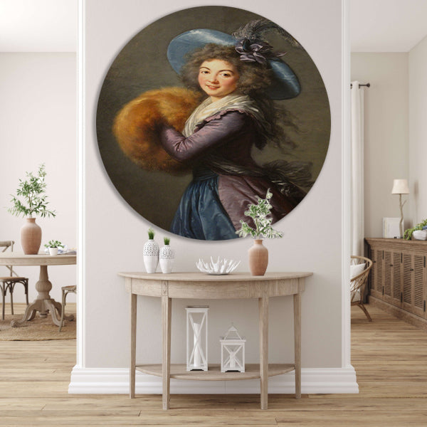 Portret van mevrouw Molé-Reymond - Élisabeth Louise Vigée Le Brun aluminium muurcirkel