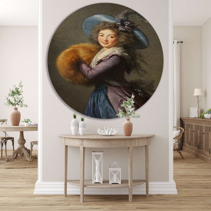 Portret van mevrouw Molé-Reymond - Élisabeth Louise Vigée Le Brun aluminium muurcirkel