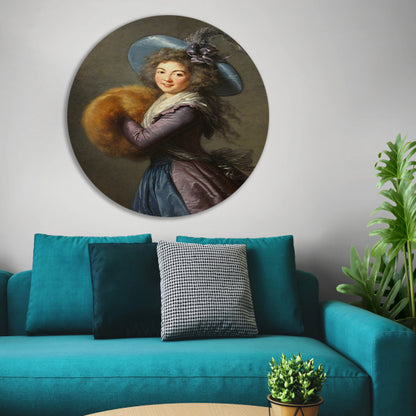 Portret van mevrouw Molé-Reymond - Élisabeth Louise Vigée Le Brun aluminium muurcirkel