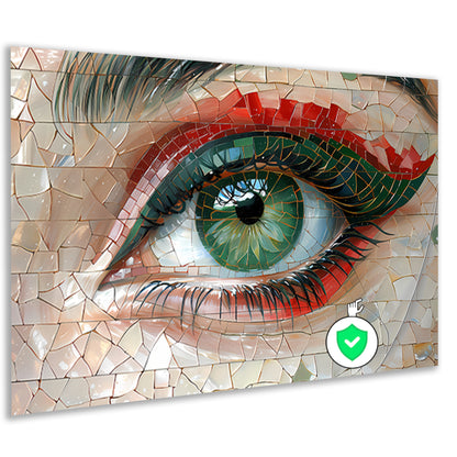 Gedetailleerde Mozaïekweergave van een Oog poster