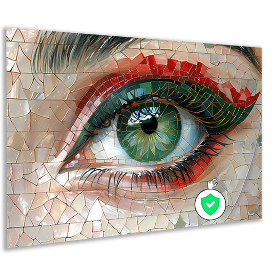 Gedetailleerde Mozaïekweergave van een Oog poster