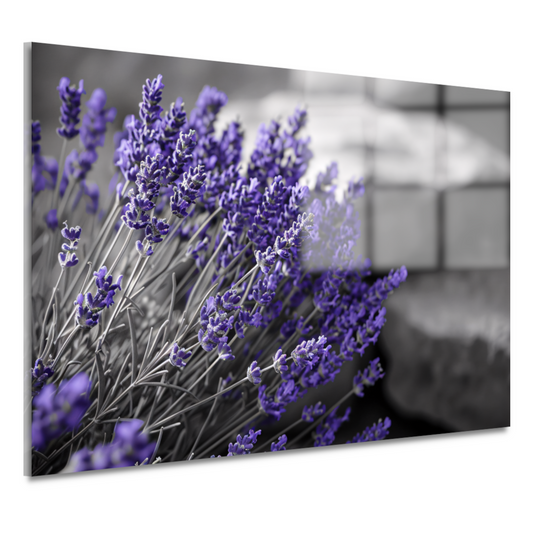 Abstracte paarse bloemen acrylglas