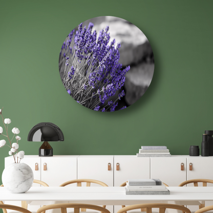 Abstracte paarse bloemen forex muurcirkel