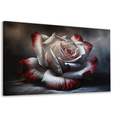 Prachtige moderne schilderij van een roos canvas