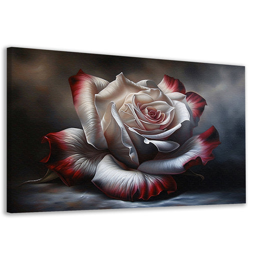 Prachtige moderne schilderij van een roos canvas