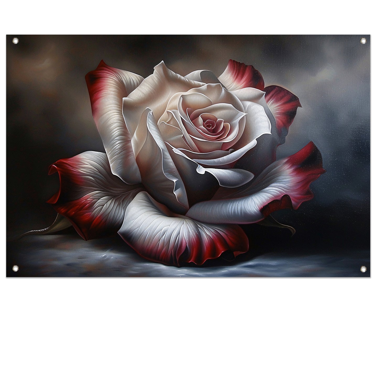 Prachtige moderne schilderij van een roos tuinposter