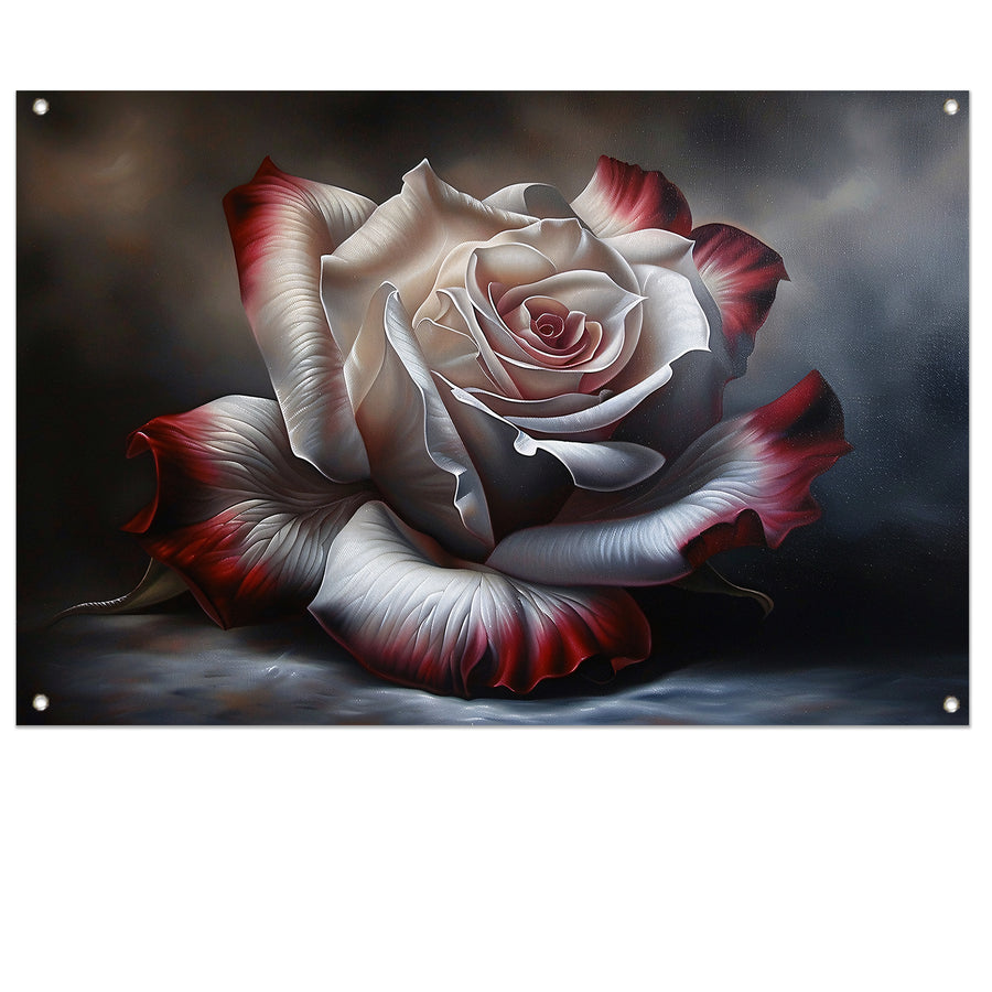 Prachtige moderne schilderij van een roos tuinposter