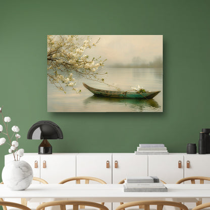 Impressionistische waterlelies in vijver canvas