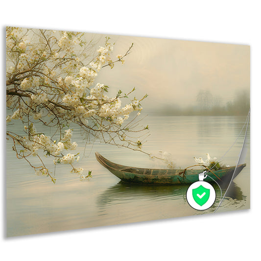 Impressionistische waterlelies in vijver poster