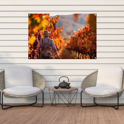Oogsten Tussen Herfstkleuren tuinposter