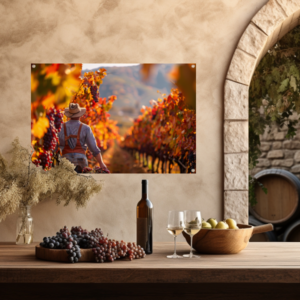 Oogsten Tussen Herfstkleuren tuinposter
