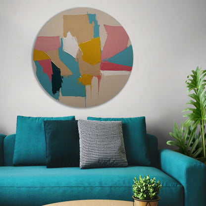 Harmonische Abstractie in Pasteltinten forex muurcirkel