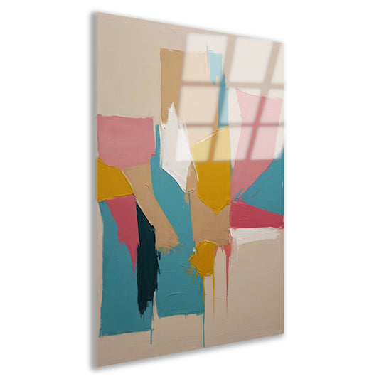 Harmonische Abstractie in Pasteltinten acrylglas
