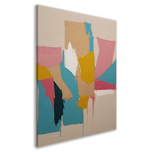 Harmonische Abstractie in Pasteltinten canvas