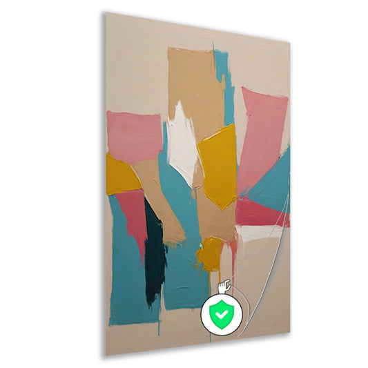 Harmonische Abstractie in Pasteltinten poster