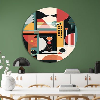 Abstract compositie met primaire kleuren forex muurcirkel