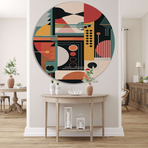 Abstract compositie met primaire kleuren forex muurcirkel