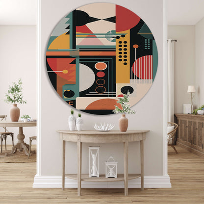 Abstract compositie met primaire kleuren forex muurcirkel