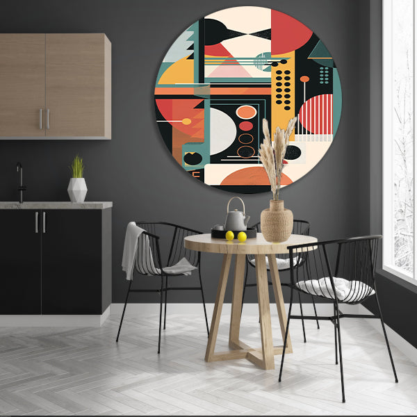 Abstract compositie met primaire kleuren forex muurcirkel