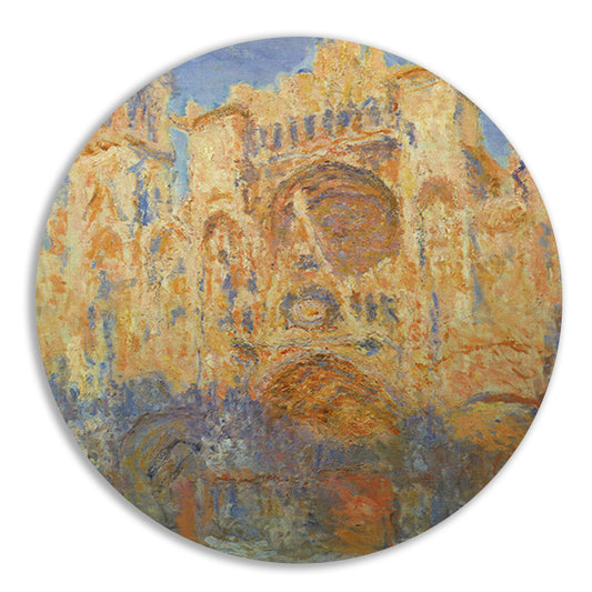 Rouen Cathedral - Claude Monet aluminium muurcirkel